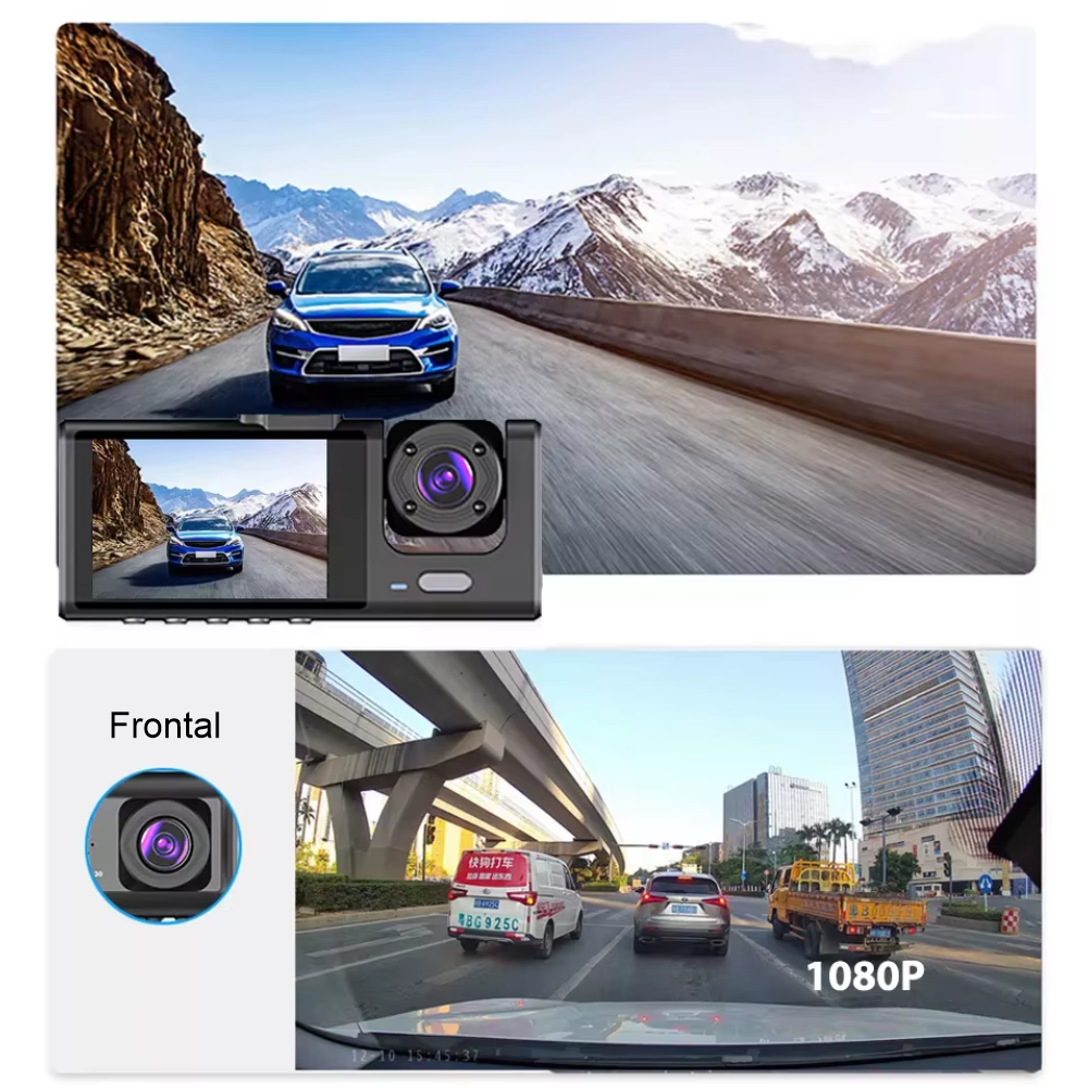 Miniatura 3 de Cámara Carro Dash Cam 1080p Hd 3 Lentes